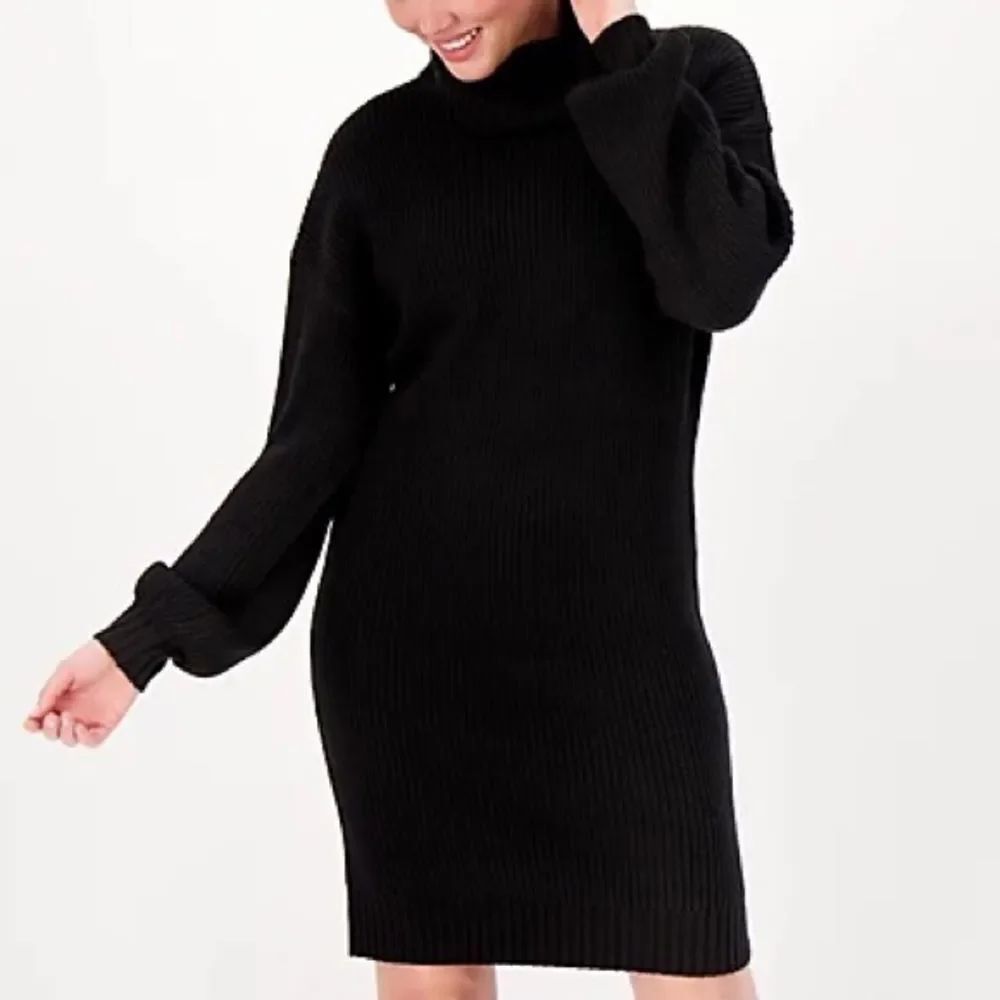 Belle by Kim Gravel Ribbed Turtleneck Sweater Dress
